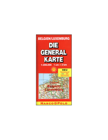 BELGIEN, LUXEMBURG - Die general karte