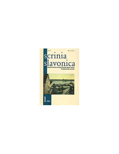 SCRINIA SLAVONICA svezak 1 - Godišnjak Podružnice za povijest Slavonije, Srijema i Baranje Hrvatskog instituta za povijest